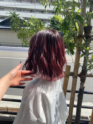 ミディアム カラー ヘアアレンジ 川上 麻梨阿のヘアスタイル