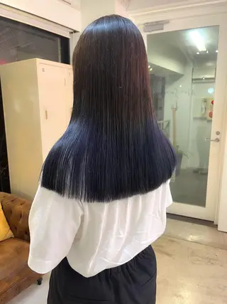 セミロング カラー ハイトーンを育てる ブリーチカラー/牧原のヘアスタイル