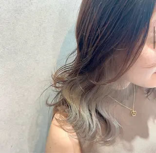 ミディアム カラー 梅田美容室 高山アヤのヘアスタイル