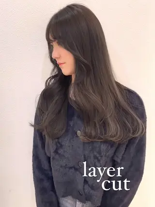 ロング カラー 盛れる顔まわり✨🎀 レイヤー別所好葉のヘアスタイル