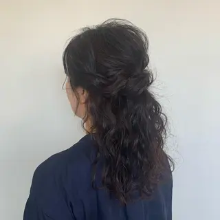 ミディアム ヘアアレンジ 甲斐 もあのヘアスタイル