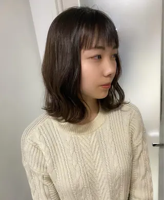 ミディアム 藤田 遼のヘアスタイル