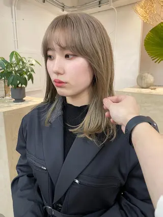 ミディアム スギヤマ ショウゴのヘアスタイル