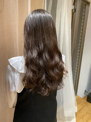 セミロング 大人可愛い♡コテ巻き パーマ🌼杉田 萌恵のヘアスタイル