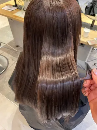 ミディアム カラー 💘韓国レイヤー上 品カラーruru💘のヘアスタイル