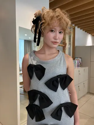 ミディアム 似合わせカットカラー りおなのヘアスタイル