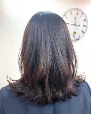 ミディアム カラー 似合わせ×透明感 カラー🤍MAOのヘアスタイル