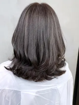 ミディアム カラー パーマ ヘアアレンジ ITbyALBUM 藤沢店のヘアスタイル