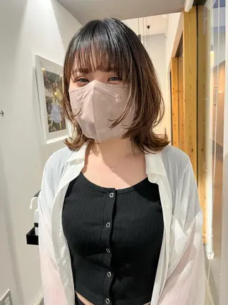 ミディアム 湯川 未咲希のヘアスタイル