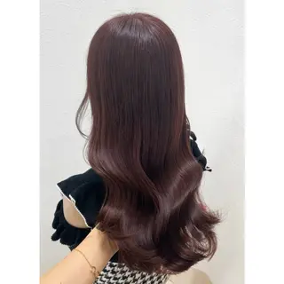 ロング カラー 韓国ガーリーヘア🎀 ／𝐦𝐨𝐞のヘアスタイル