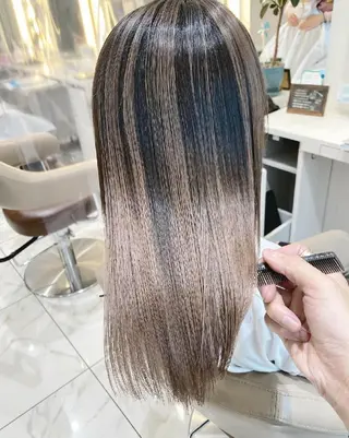 ロング カラー ＡＳＨ大宮/ブリーチ 髪質改善/カラーのヘアスタイル