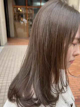 カラー 谷町/Le'a /竹原しおなのヘアスタイル