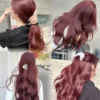 ロング カラー ブリーチなしWカラー 🎀韓国ヘア/amiのヘアスタイル