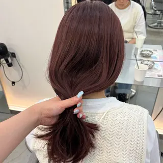 ロング カラー 前髪カット/韓国/ モモカ🎀のヘアスタイル