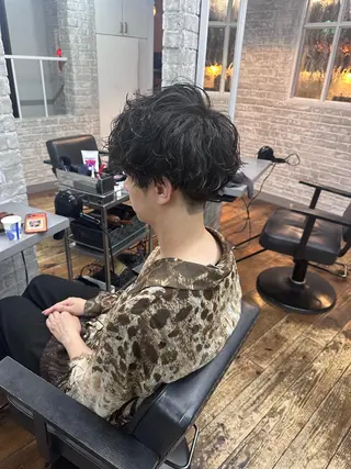 ミディアム パーマ メンズ 🩵ベリーショート✨ パーマスタイル みくのヘアスタイル