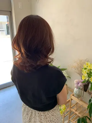 ミディアム カラー 🌸花屋併設🌸寺島 秀美のヘアスタイル