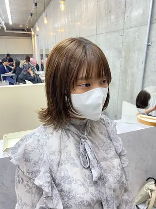 ミディアム うる艶ヘア♡韓国好き 透明感　shotaのヘアスタイル