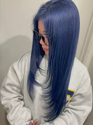 セミロング カラー ヘアアレンジ 🔥ハイトーンカラー ギャルNAOKI🔥のヘアスタイル
