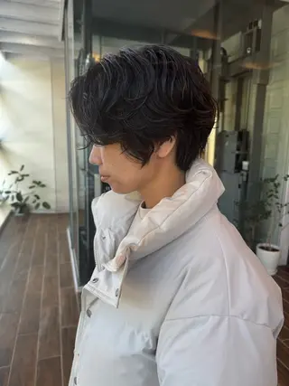 ショート パーマ 村上 輝のヘアスタイル