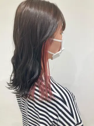 セミロング カラー 透明感カラー🫧 nanohaのヘアスタイル