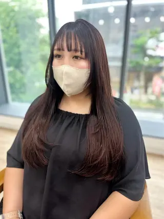 ロング カラー パーマ ヘアアレンジ メンズ キッズ 骨格レイヤーカット 🌿美髪縮毛矯正のヘアスタイル