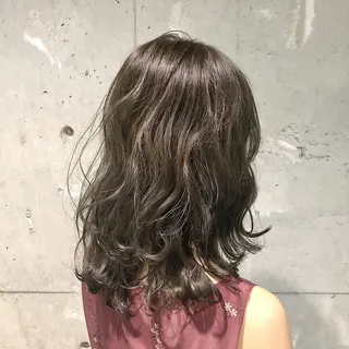 ミディアム カラー パーマ 🌟横浜THREE 店長担当🌟のヘアスタイル