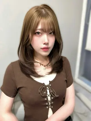 セミロング カラー 💘大人可愛く💘 Natsuki❥❥❥のヘアスタイル