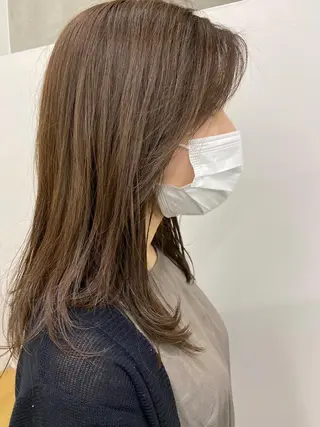セミロング カラー 韓国好き🇰🇷 美容師MIKUのヘアスタイル
