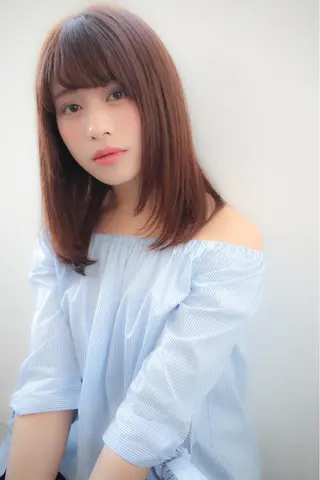 ミディアム 髪質改善縮毛矯正✨ ナリタユウヤのヘアスタイル