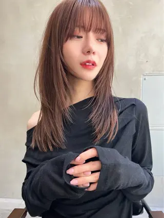 セミロング カラー ヘアアレンジ レイヤー/髪質改善/ /北 啓吾のヘアスタイル