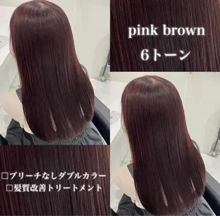 カラー 🤍ブリーチなし ブラウンhimi🤍のヘアスタイル