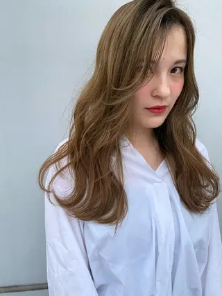 ロング カラー パーマ ヘアアレンジ ✨ハイクオリティ✨ 山本香也のヘアスタイル