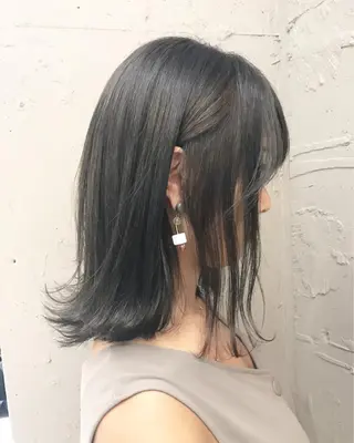 ミディアム 縮毛矯正 髪質改善寺坂雄飛💐のヘアスタイル