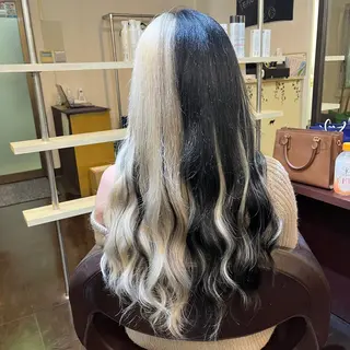 ロング 編み込みエクステ/ ハイトーン りょすけのヘアスタイル