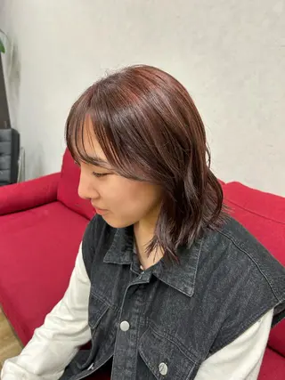 ミディアム ヘアアレンジ レイヤー/インナー カラー🦋ルイのヘアスタイル