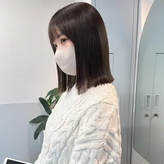 ミディアム カラー ヘアアレンジ ブリーチなしカラー/ 髪質改善/寺門束のヘアスタイル