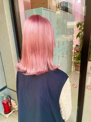 セミロング パーマ ❄️💛エクステ ブリーチ❄️yukiのヘアスタイル