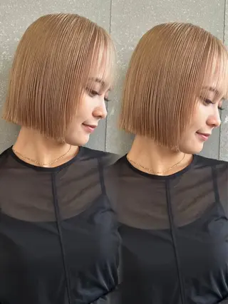 ショート HINA 仙台/ レイヤー/縮毛矯正のヘアスタイル