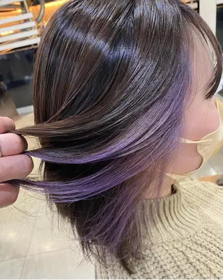 ミディアム カラー ヘアアレンジ 烏山 達也のヘアスタイル