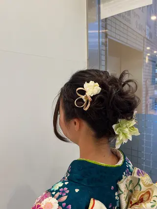 セミロング ヘアアレンジ 指原 仁のヘアスタイル