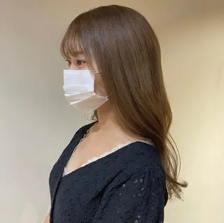 ロング カラー io濱川 遥のヘアスタイル