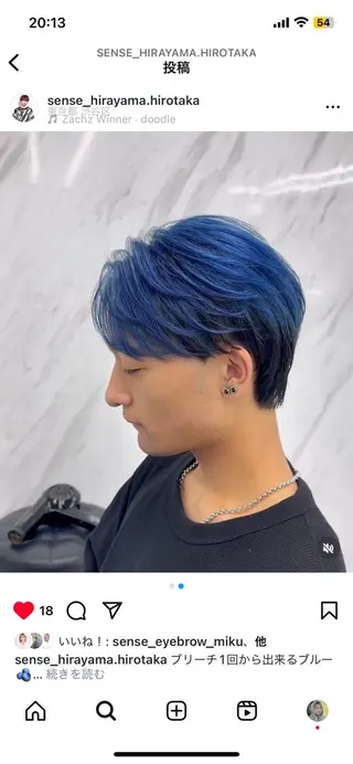 ミディアム 蛯原 興輝のヘアスタイル