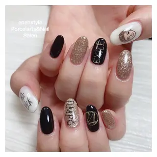 ミディアム ネイル 👑enen style👑のネイルデザイン