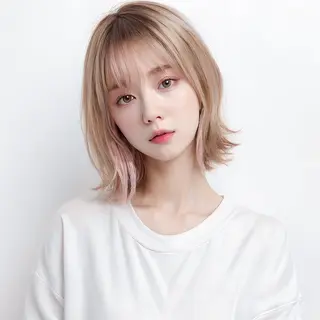 カラー 酸性ストレート 髪質改善のヘアスタイル