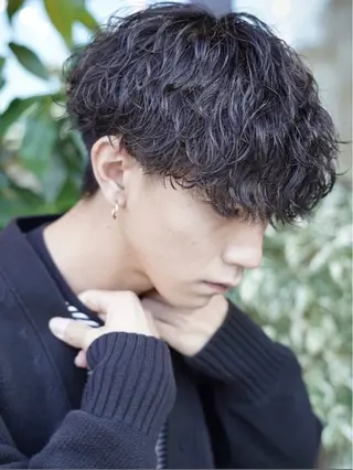 ショート パーマ メンズ SENTA✨メンズ パーマ✨fifth栄のヘアスタイル