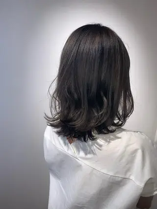 ミディアム カラー 早稲田/ショート/ 髪質改善/艶カラーのヘアスタイル