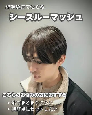 ミディアム メンズ パーマ 髪質改善/韓国メンズ カット&パーマ 猿川のヘアスタイル