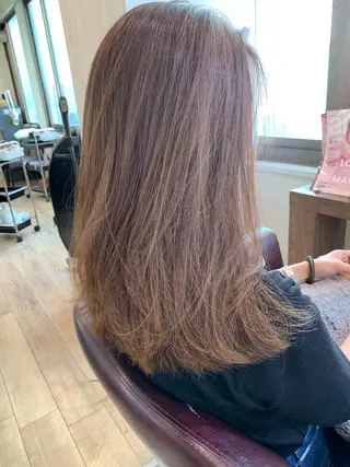 セミロング カラー パーマ KOKUA/髪質改善 艶髪縮毛矯正のヘアスタイル