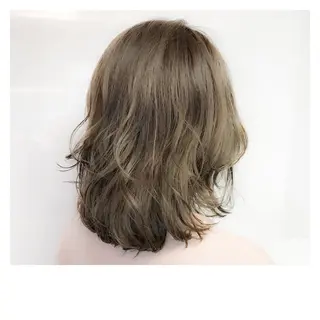 ミディアム カラー パーマ 髪質改善、縮毛矯正 店長浅野太郎のヘアスタイル