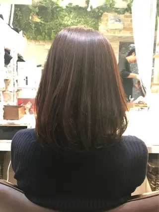 ミディアム カラー 個室で似合わせ好印象 🧡外山弥千代のヘアスタイル